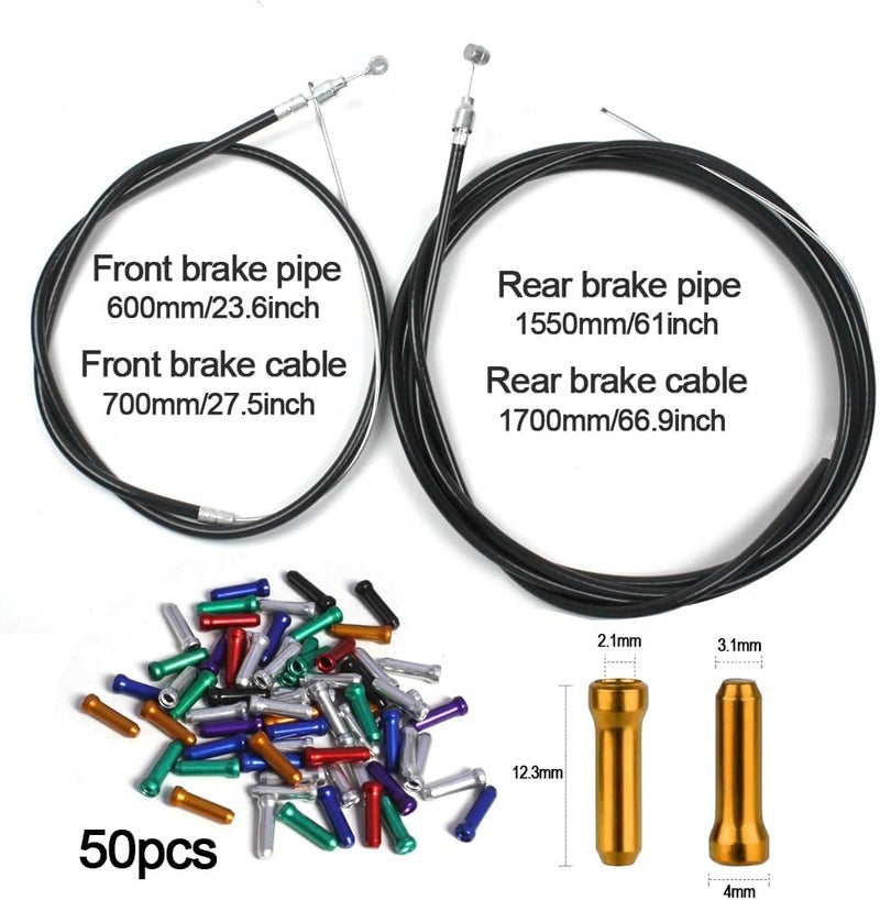 Ciomszan Universal Bicycle Brake Cables Housing Kit, MTB Gear Shifter Derailleur Cable End Caps for Mountain Road Bike Repair - Image 3